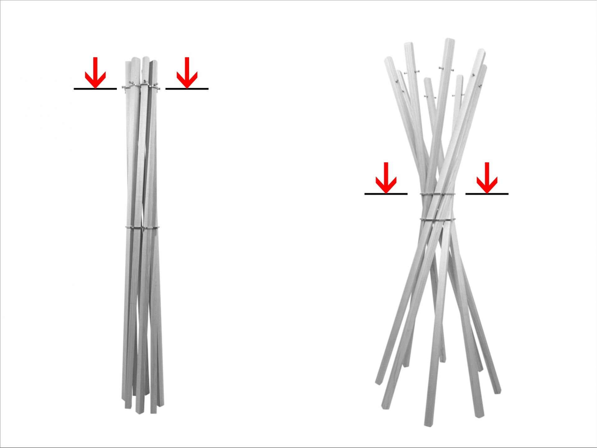 Marilyn coat rack with 8 rods Keilbach design products  