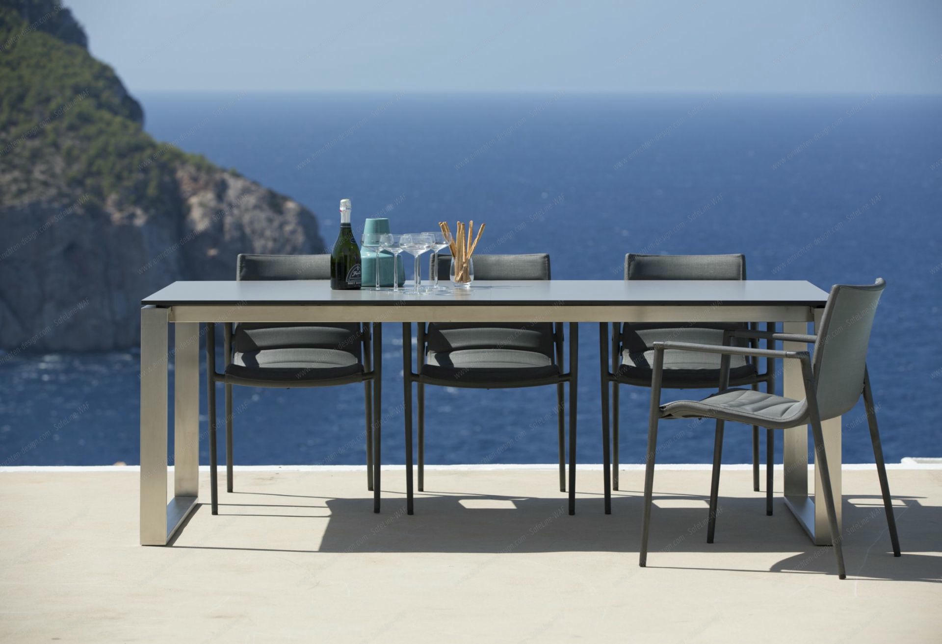 Core Outdoor Chair AirTouch with Armrests Cane-Line
