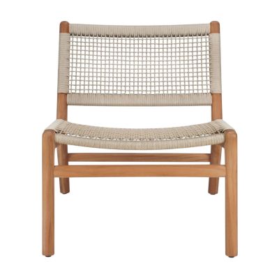 Jack Woven Lounge Chair Outdoor Teak Cord Beige Ethnicraft