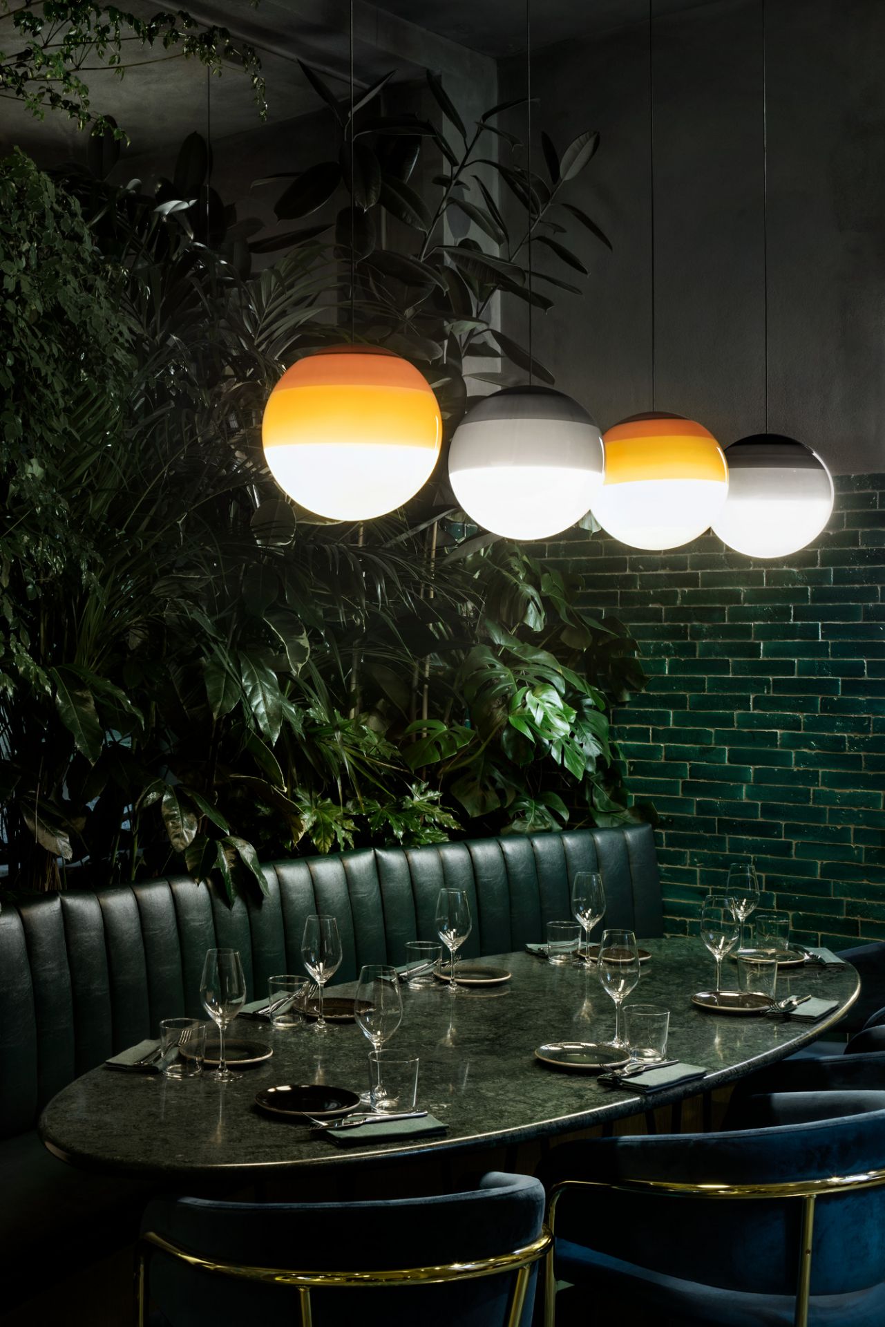 Dipping Light 30 LED Pendant light Marset amber