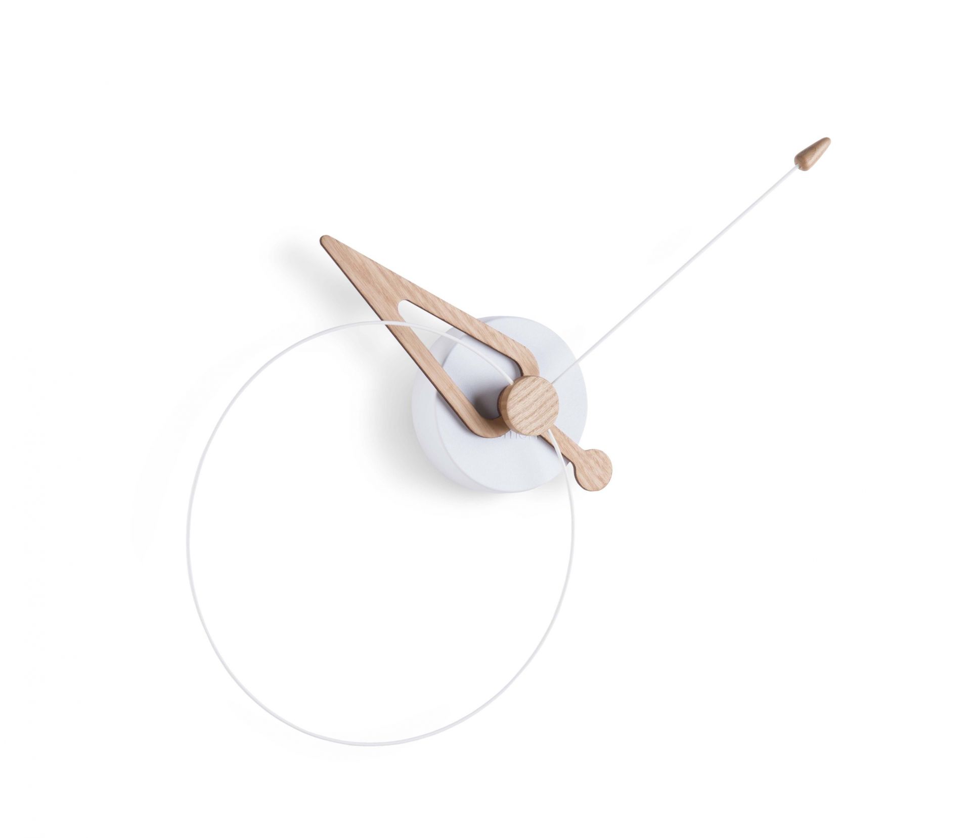 Pico Wall clock oak/white nomon