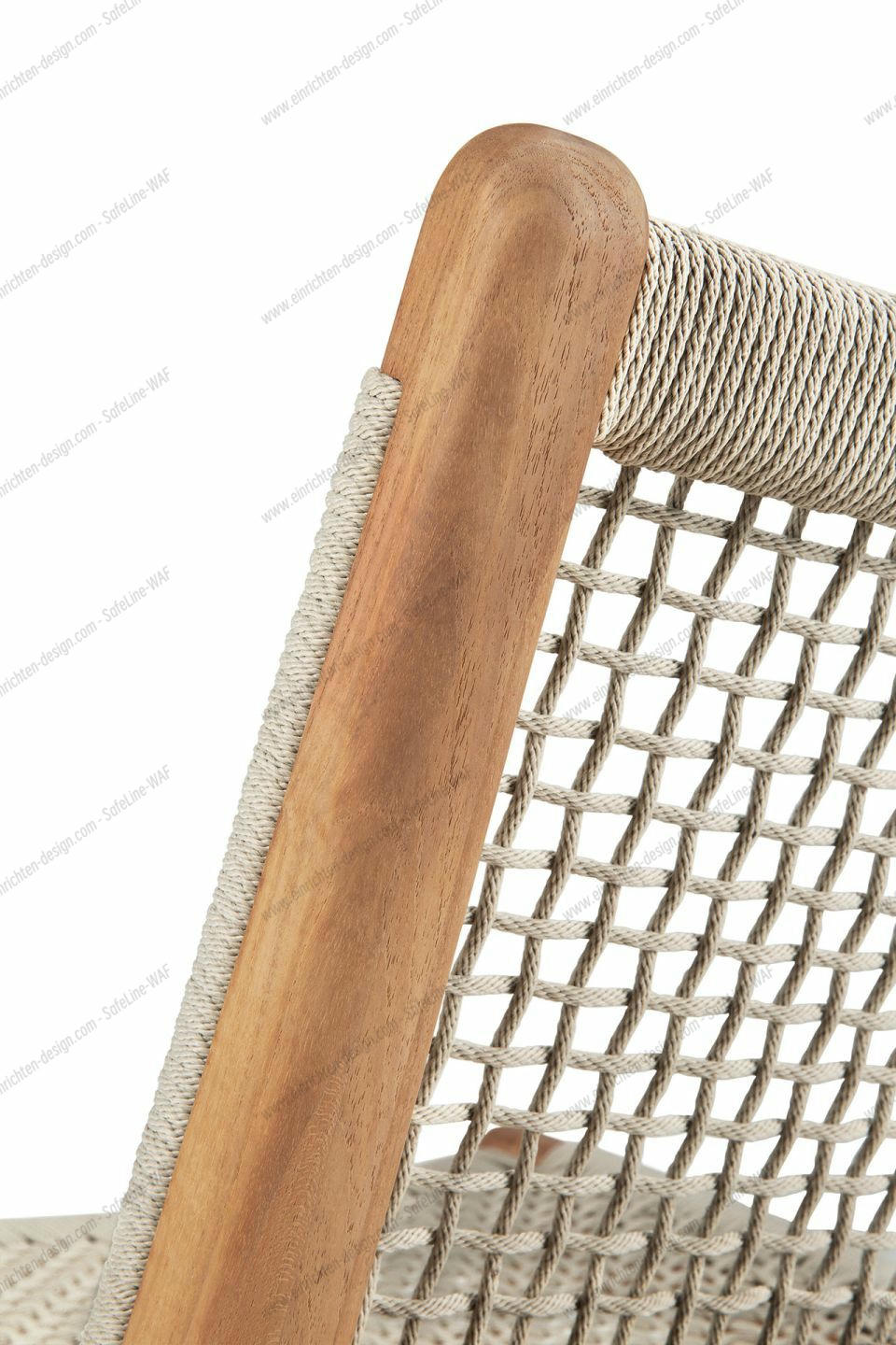 Jack Woven Lounge Chair Outdoor Teak Cord Beige Ethnicraft