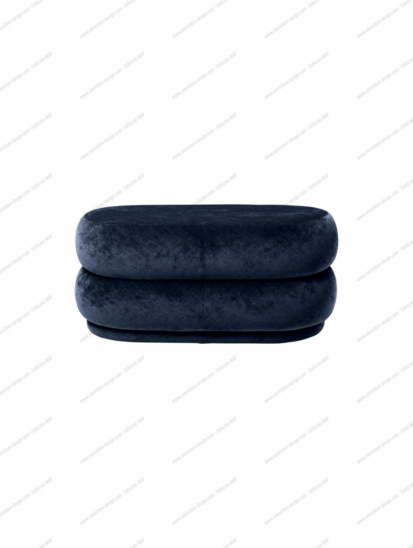 Pouf Oval Faded Velvet Stool Medium Ferm Living Forest