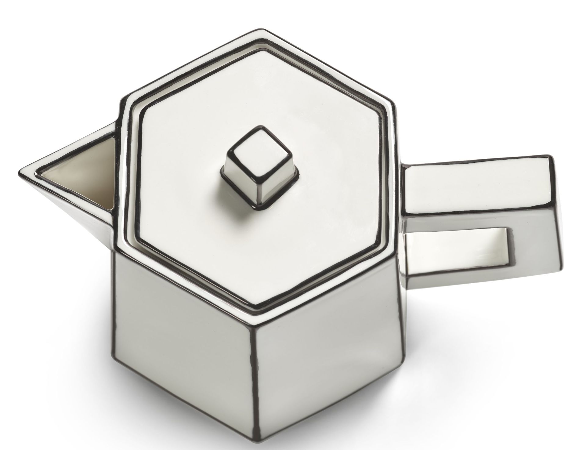 Teapot white/black Carte Blanche Serax 