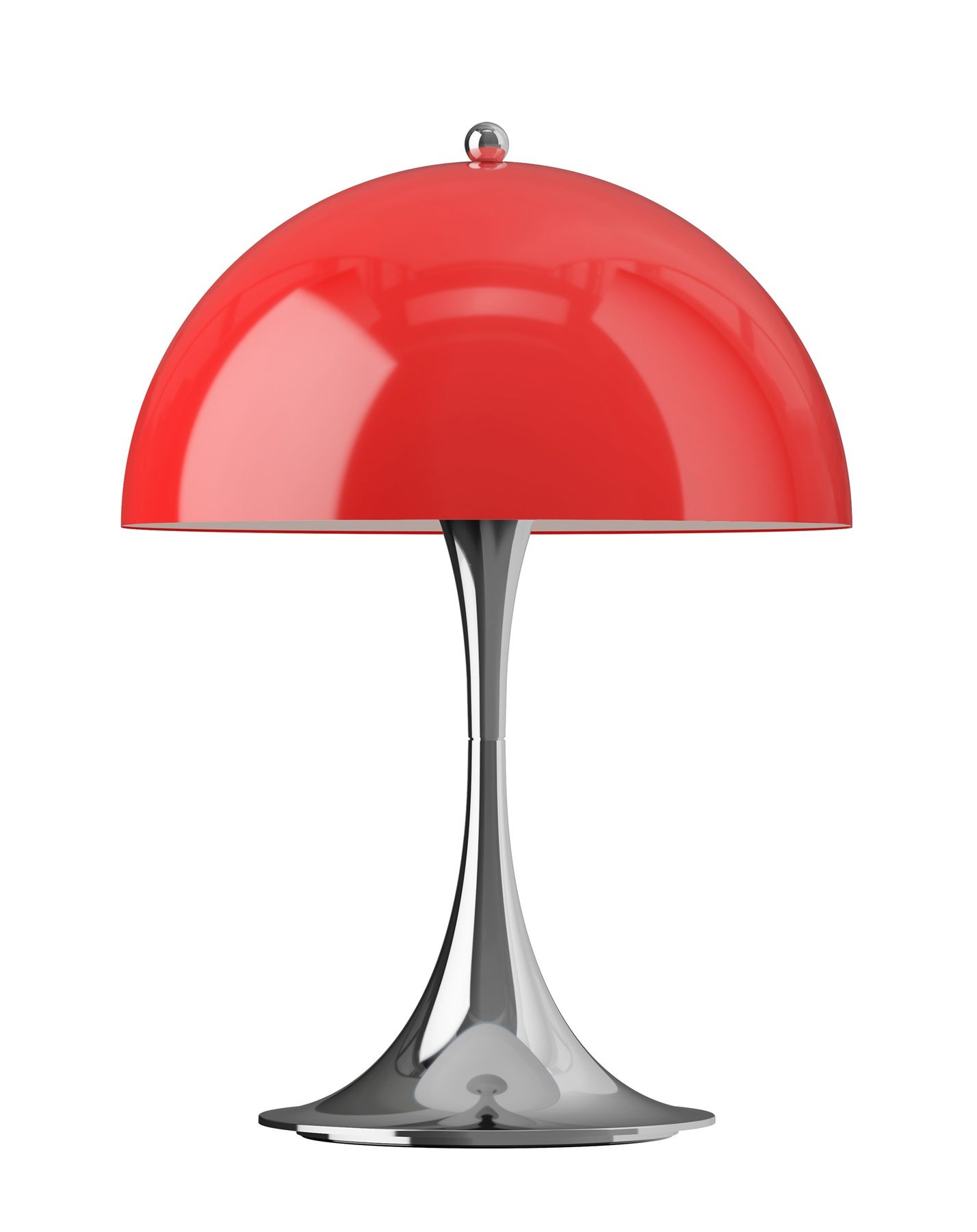 Panthella Originals 250 Portable Chrome Rechargeable lamp / table lamp Louis Poulsen Red