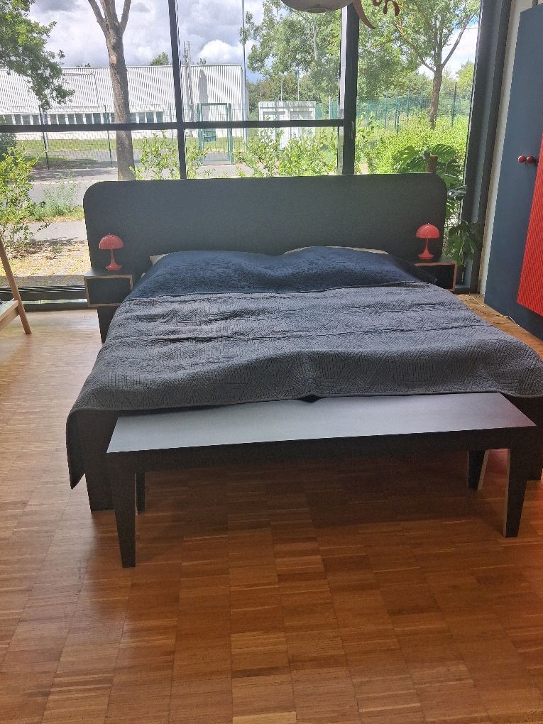 VALENTINA Bed 180x200 cm BLACK The whole life EXHIBIT PIECE