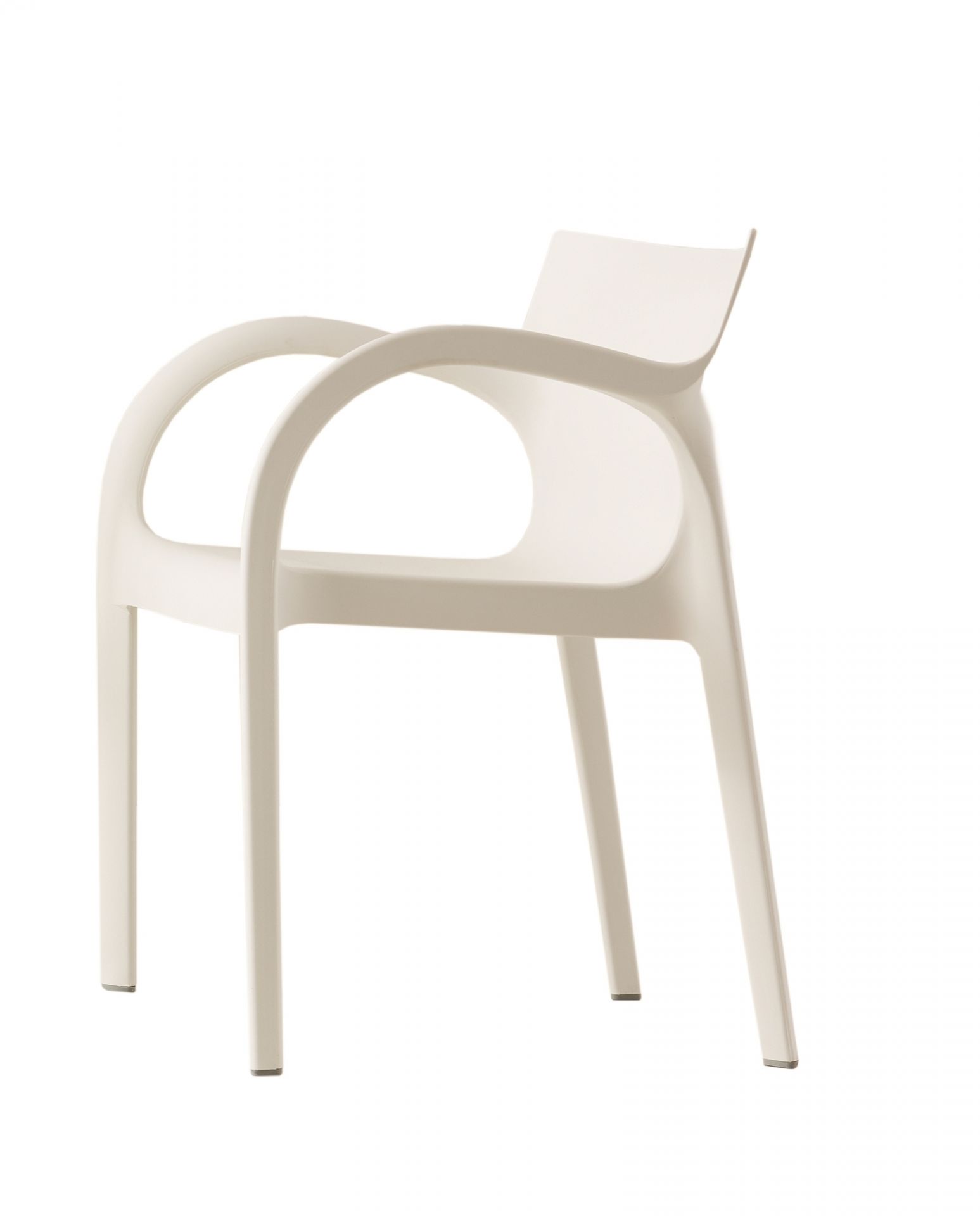 Poppystar Outdoor Chair Stackable Set of 4 Segis white