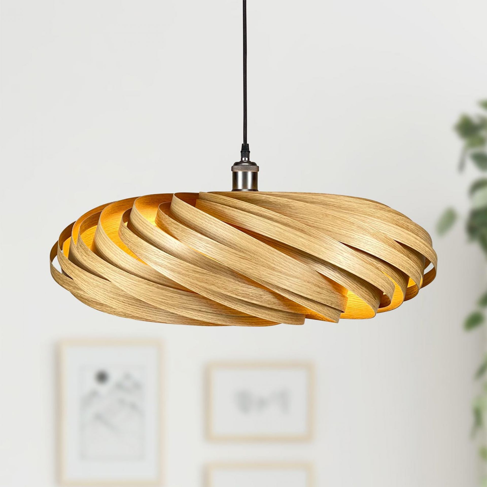 Veneria Pendant lamp Ø60 cm Oak Gofurnit