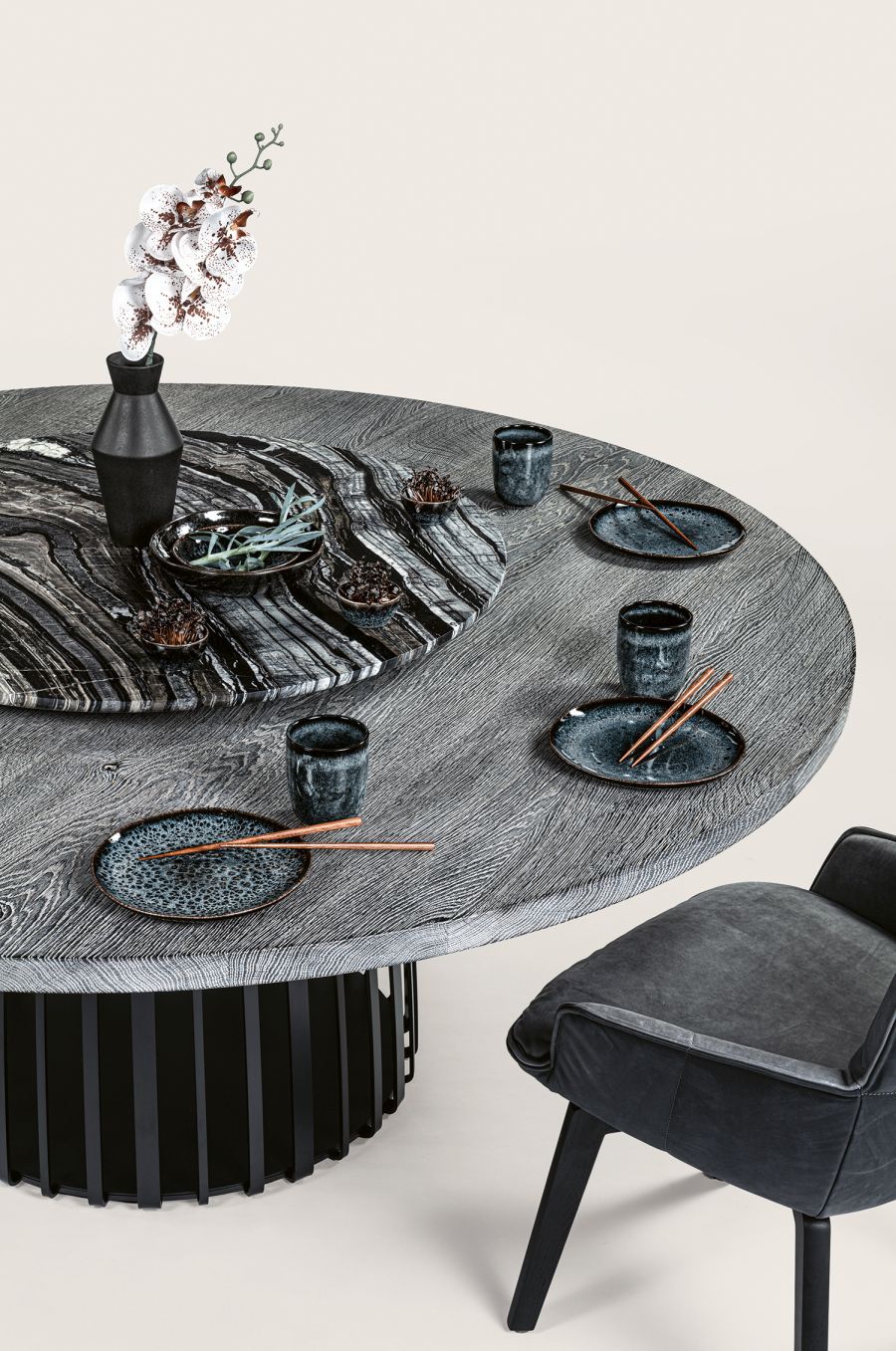 BC 07 Lazy Susan Turntable Ø48cm Black & Gold Janua