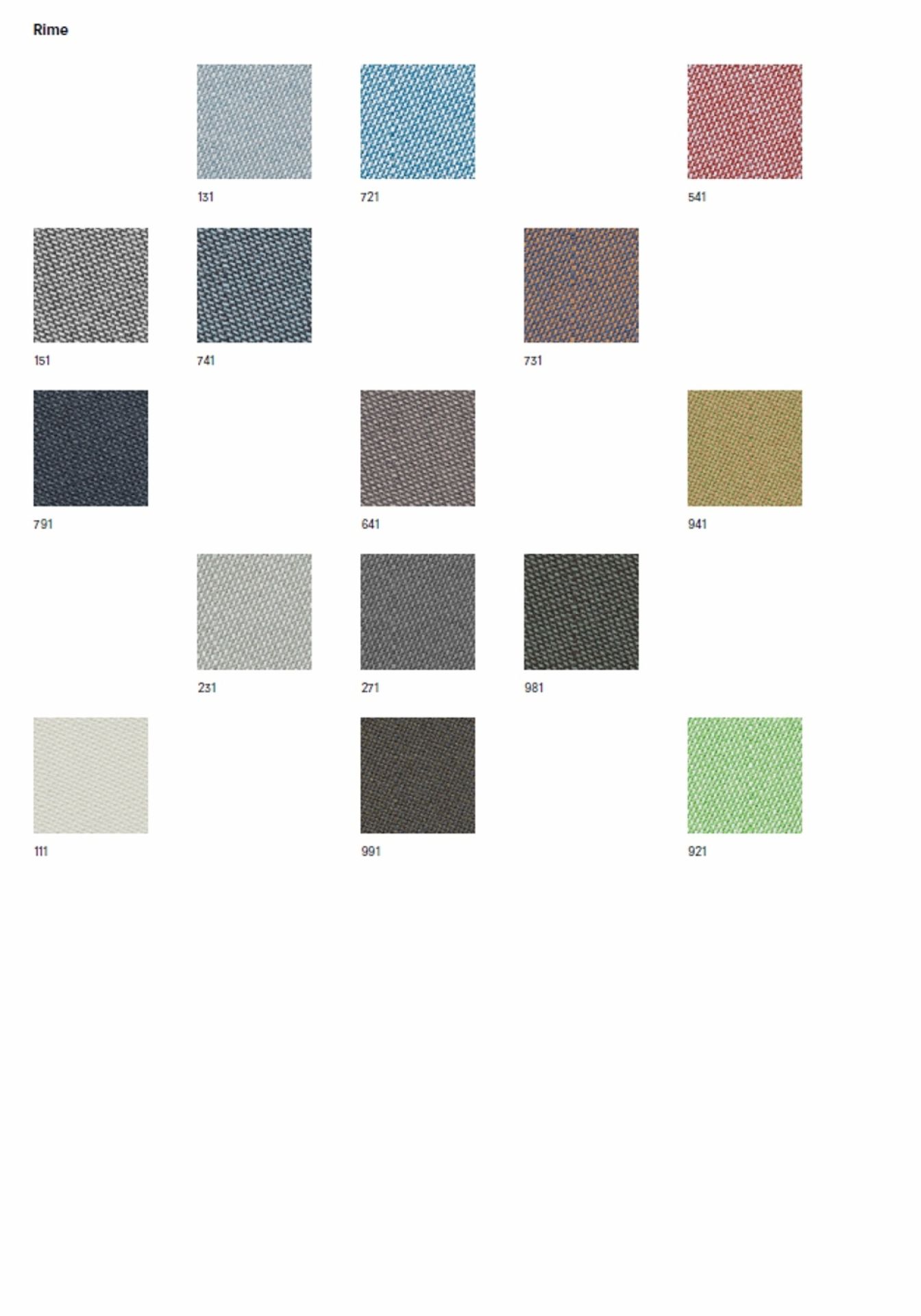 Sample Card Rime Kvadrat