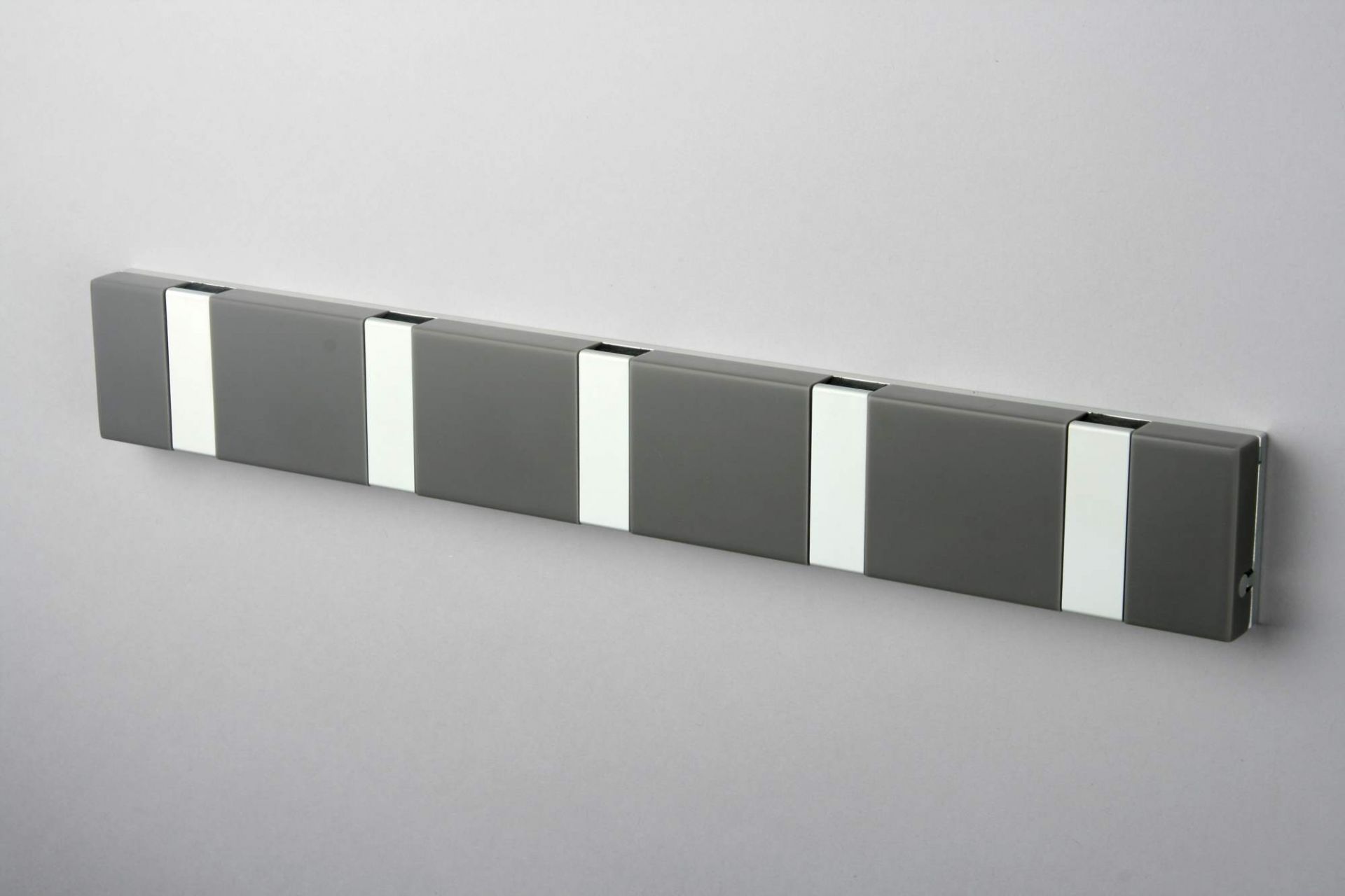 Knax Lite wall coat rack horizontal 5 hooks GREY Loca SINGLE PIECES