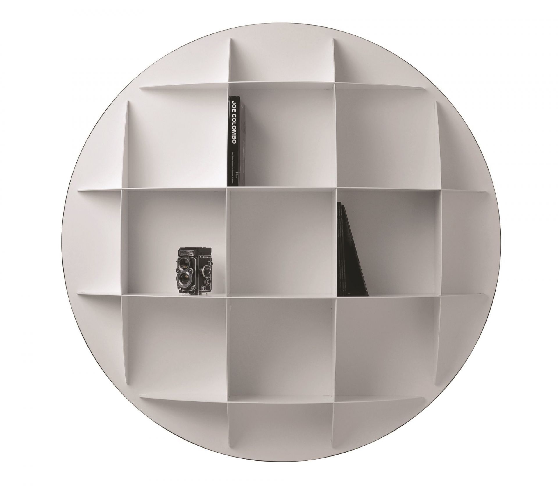 Continental AL spherical bookcase Industrie Carnovali Red