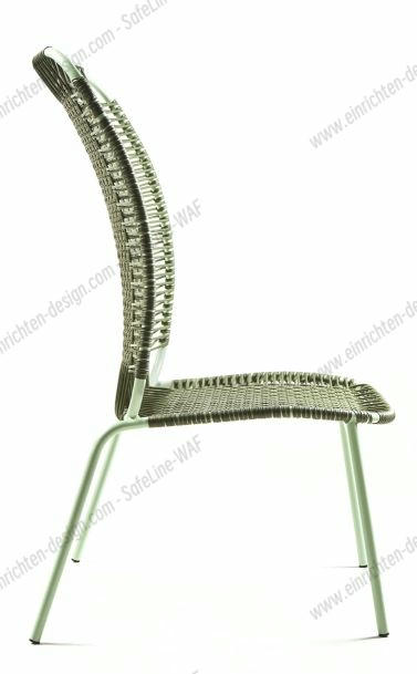 Cielo Lounge Chair High Lounge Chair High Outdoor ames Olive green - Pastel green
