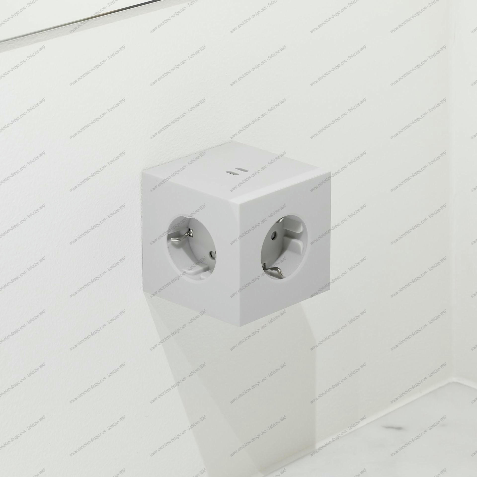 Square 2 - Avolt Socket Cube with USB-C Gotland grey dfp Design 