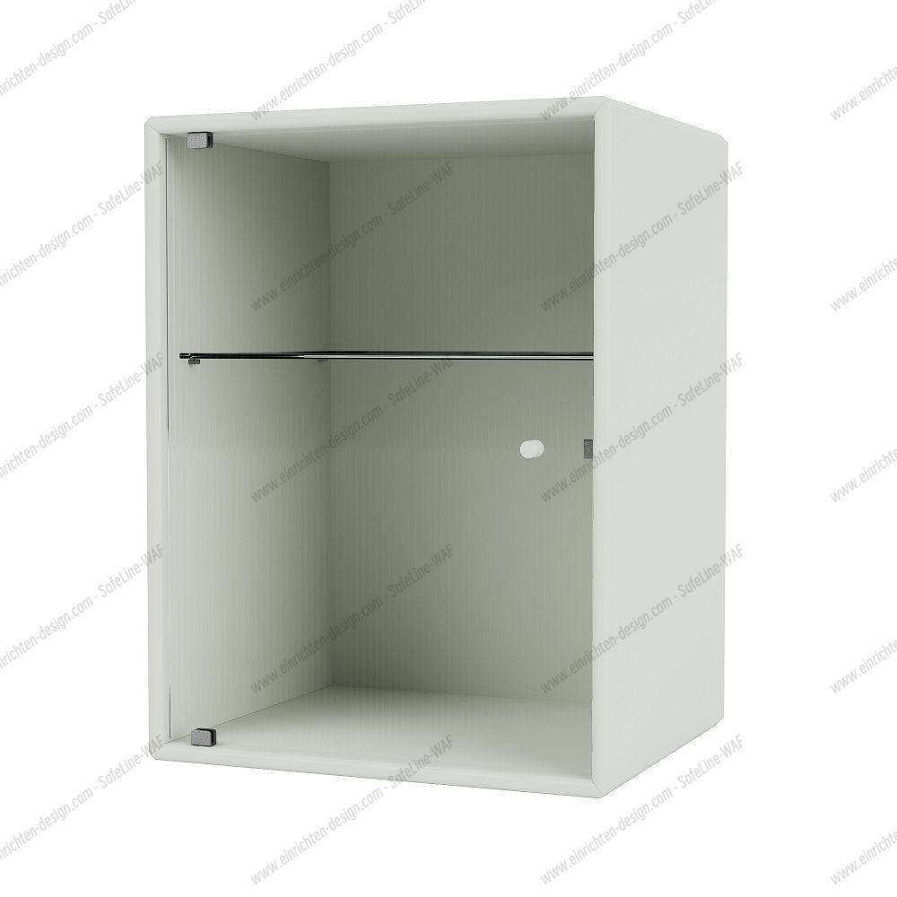 Weißer RIPPLE Badezimmerschrank mit Glasablage, ideal für kleine Badezimmer und Gäste-WC.