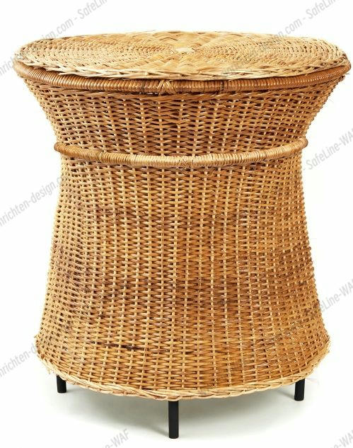 Caribe Natural Tall Side Table Outdoor ames Raw natural material / Black