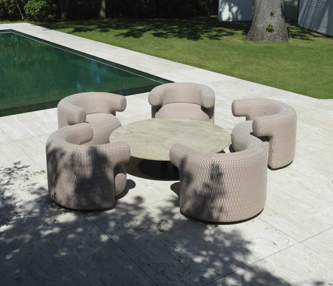 Burra Lounge Chair Armchair with reverse swivel function Outdoor Normann Copenhagen