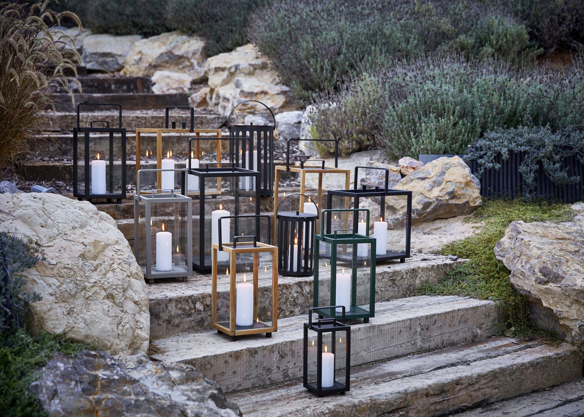 Lighthouse Lantern Rectangular Teak Cane-Line