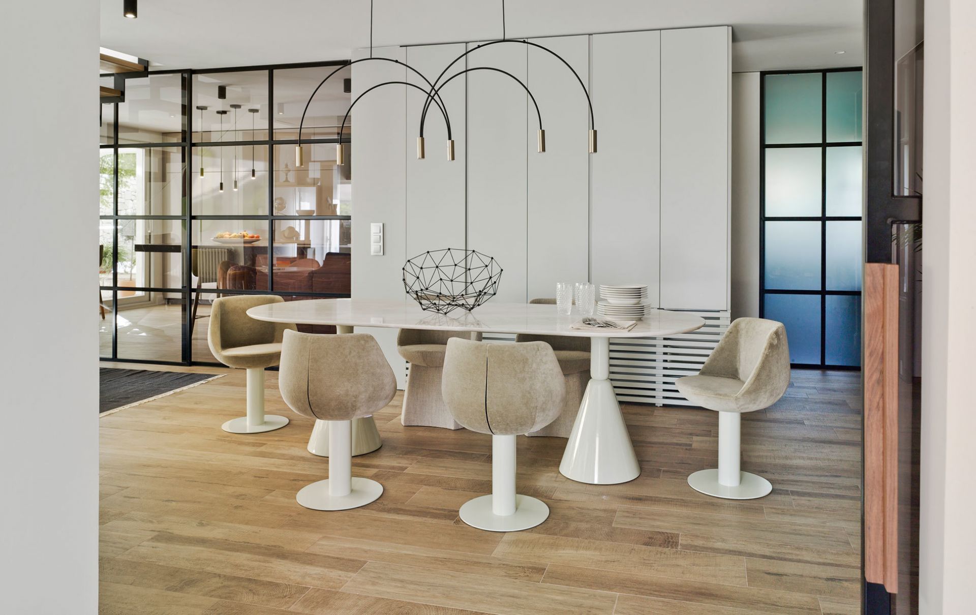 Pion Petra Emperador Gold dining table Sancal