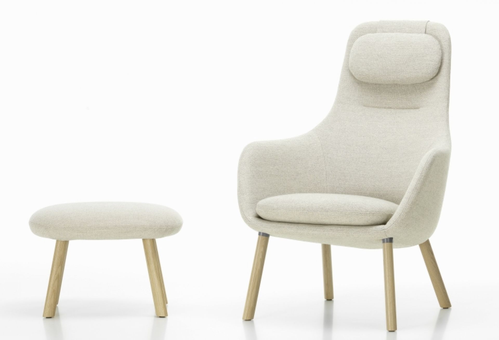 Hal Lounge Chair Armchair + Ottoman Seat Cushion loose Vitra  