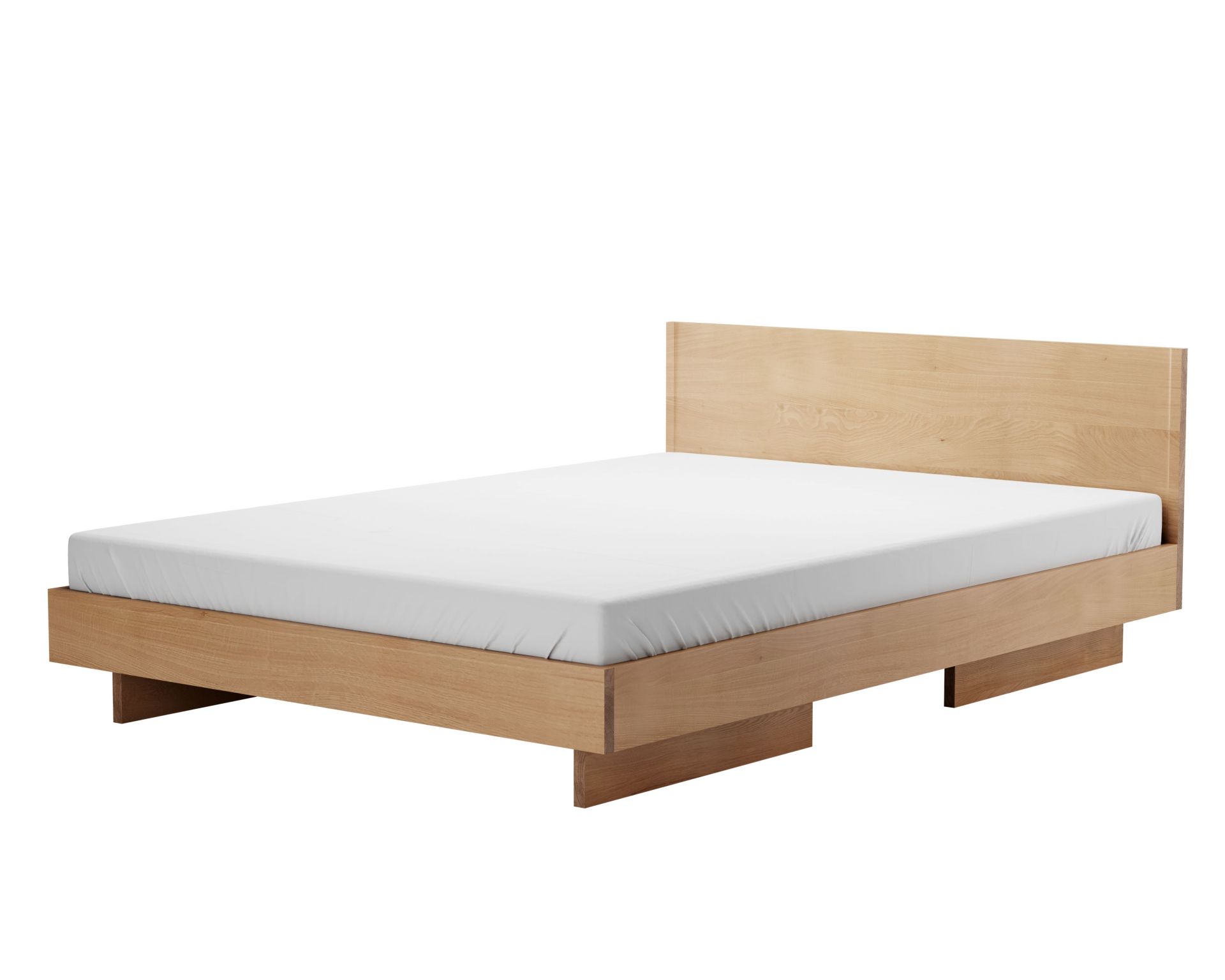 ZIANS Bed Large with headboard waxed oak, split legs OUT ZIANS Bed Large with headboard waxed oak, split legs OUT