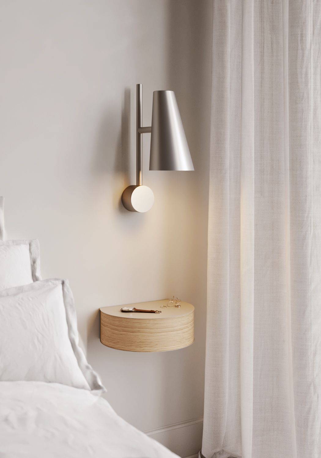 Wallie wall drawer shelf grey-beige Woud
