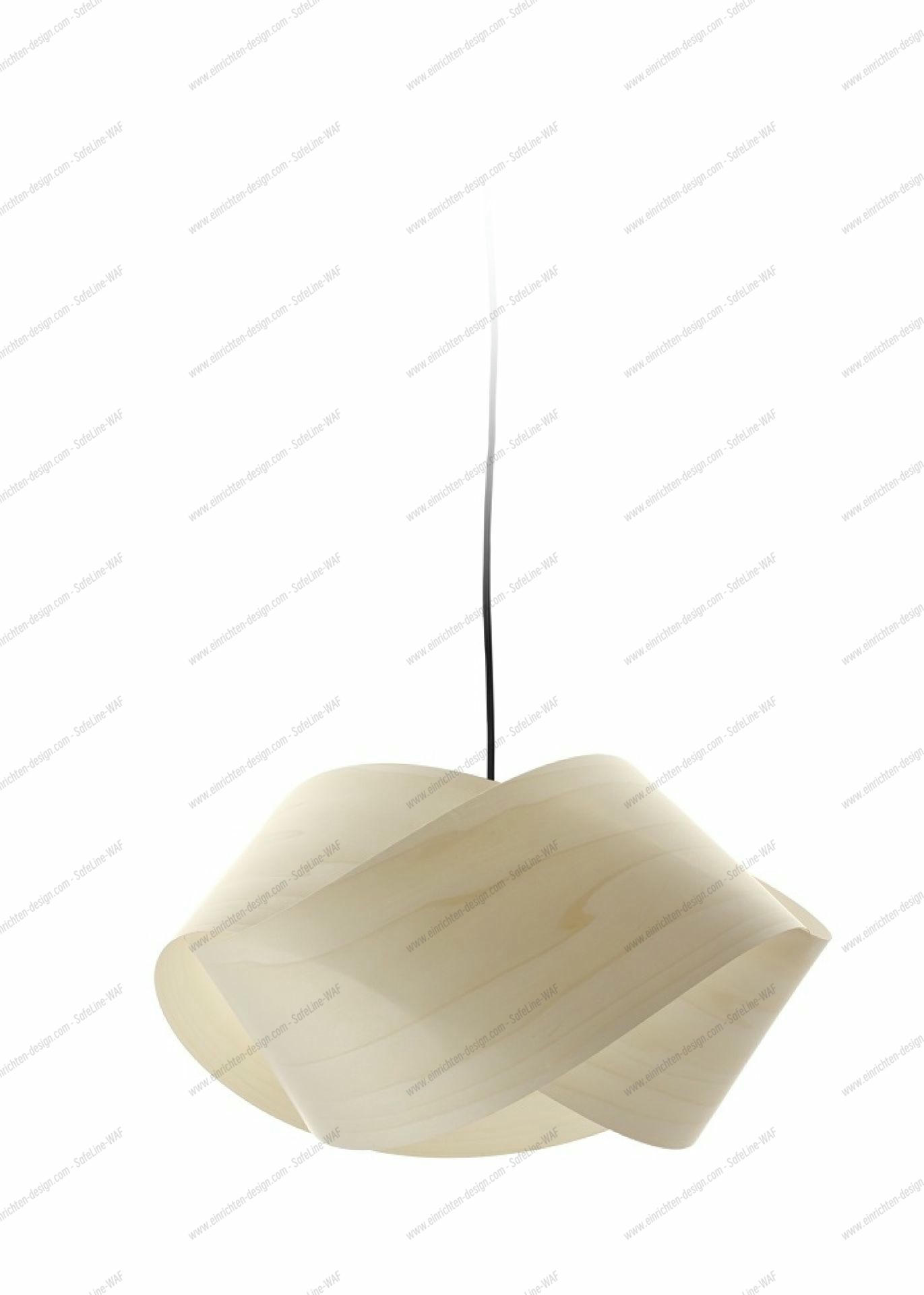 Nut Suspension Pendant Lamp Cable and Canopy in Black Shade in Ivory White LZF Lamps