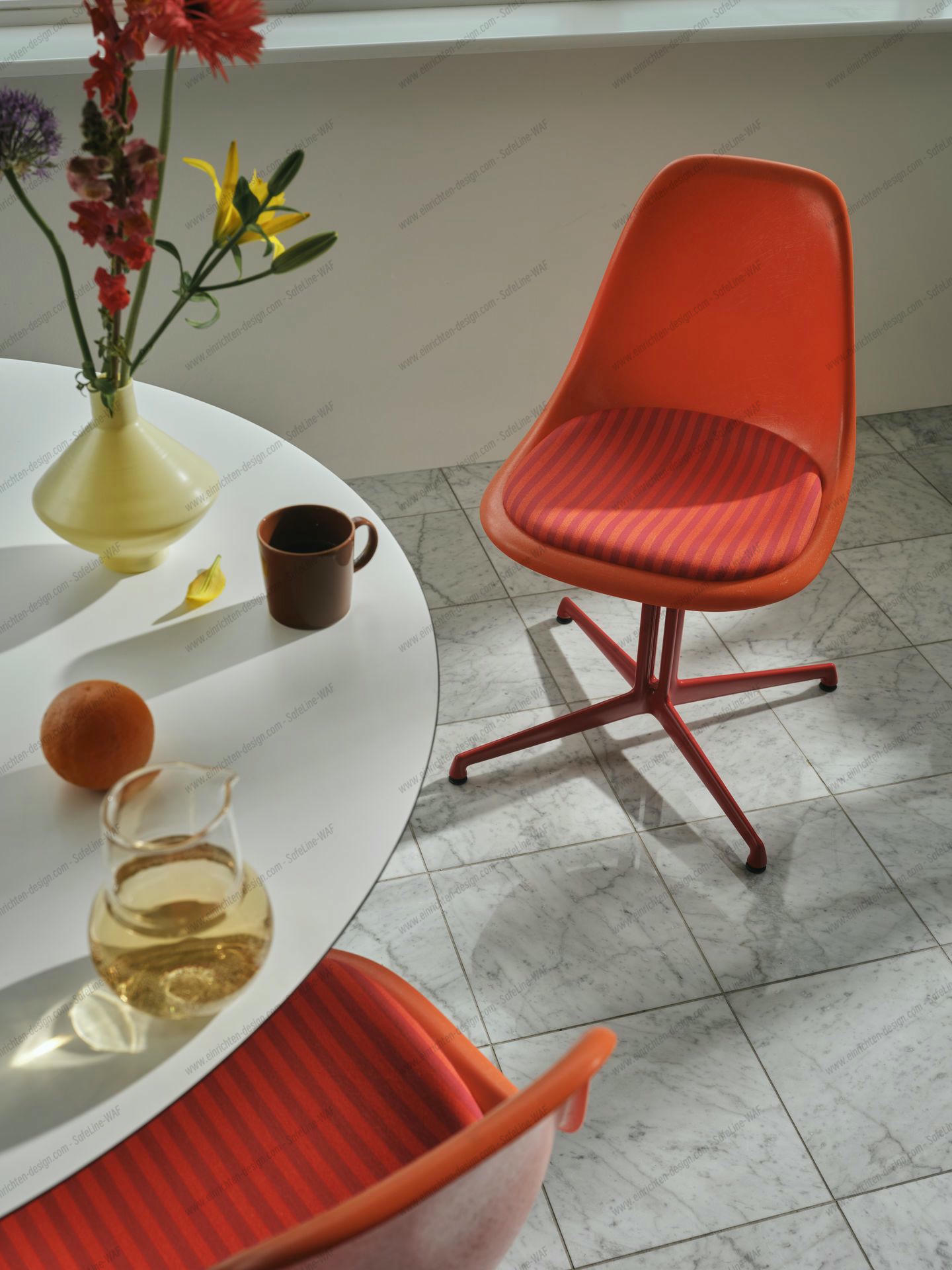 Eames Fibreglass Side Chair La Fonda Red Orange Vitra LIMITED EDITION 