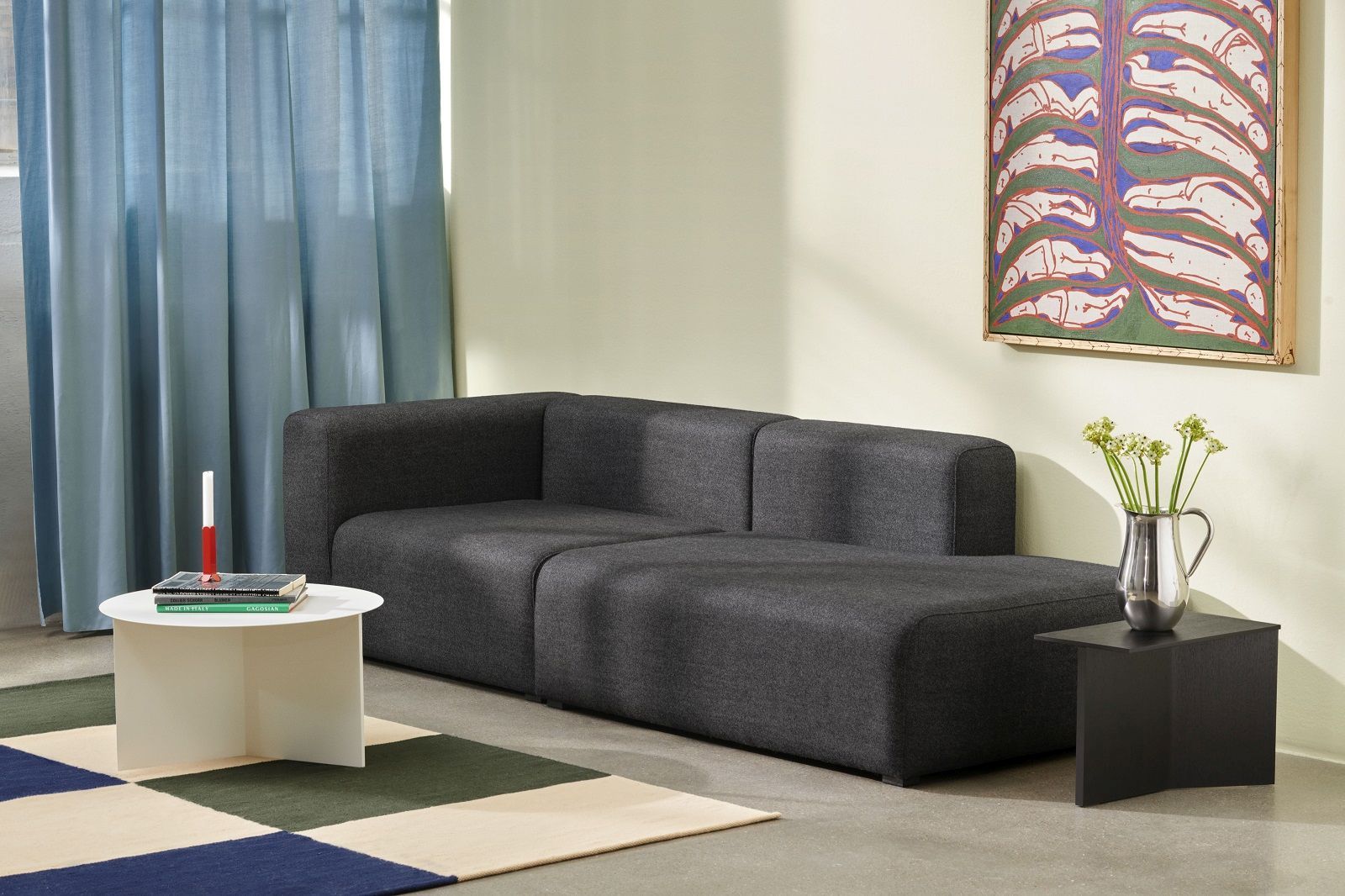 Slit Table Wood Oblong side table / coffee table Hay