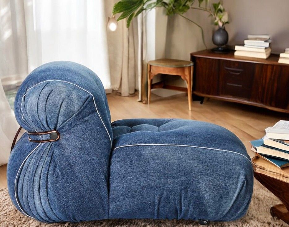 Soriana denim armchair Cassina