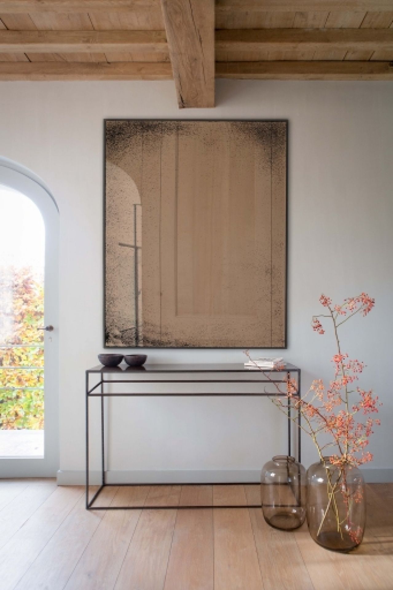 Wall mirror heavy aged bronze Ethnicraft 