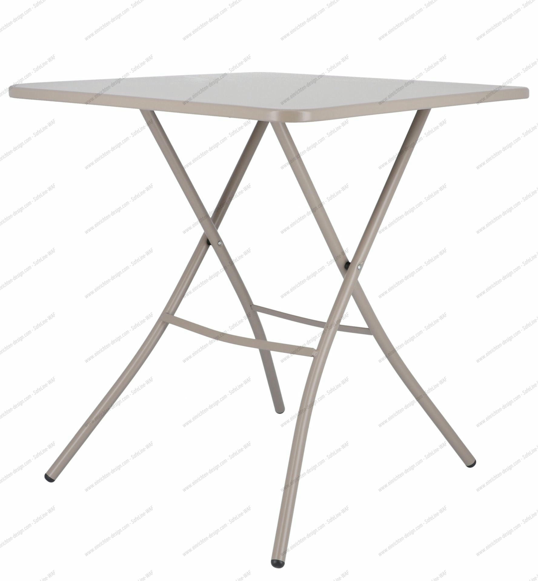 Fiam Sirio Folding Table W 67 x D 67 x H 73 cm Outdoor Jan Kurtz Taupe