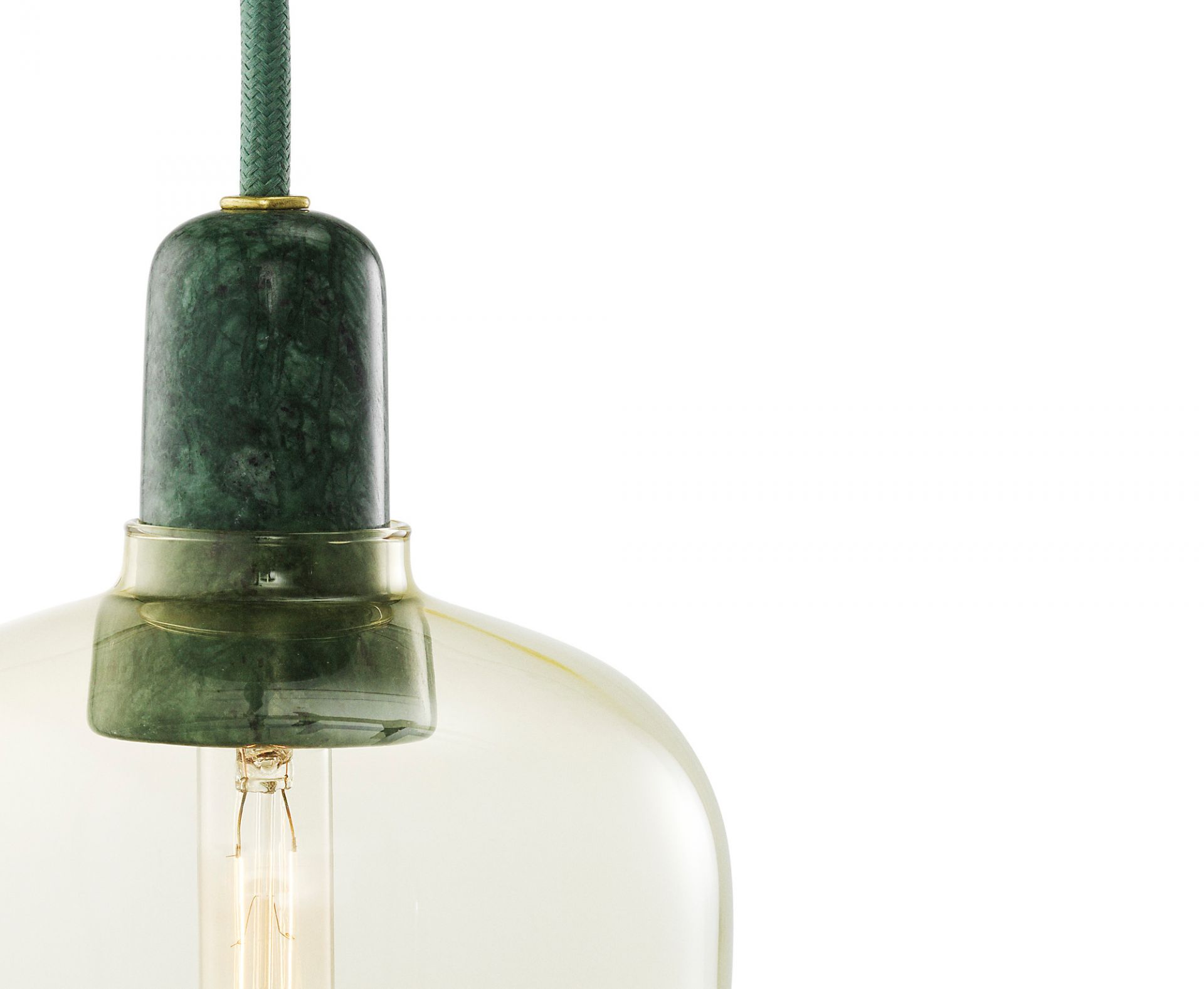 Amp Lamp Pendant light Normann Copenhagen Gold Green Ø 14 cm
