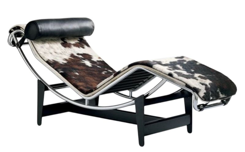 4 Chaise Longue à reglage continu Chaise longue fur black /brown/white / bolster leather black Cassina PRE-SHIP COMBINATION QUICK-SHIP 