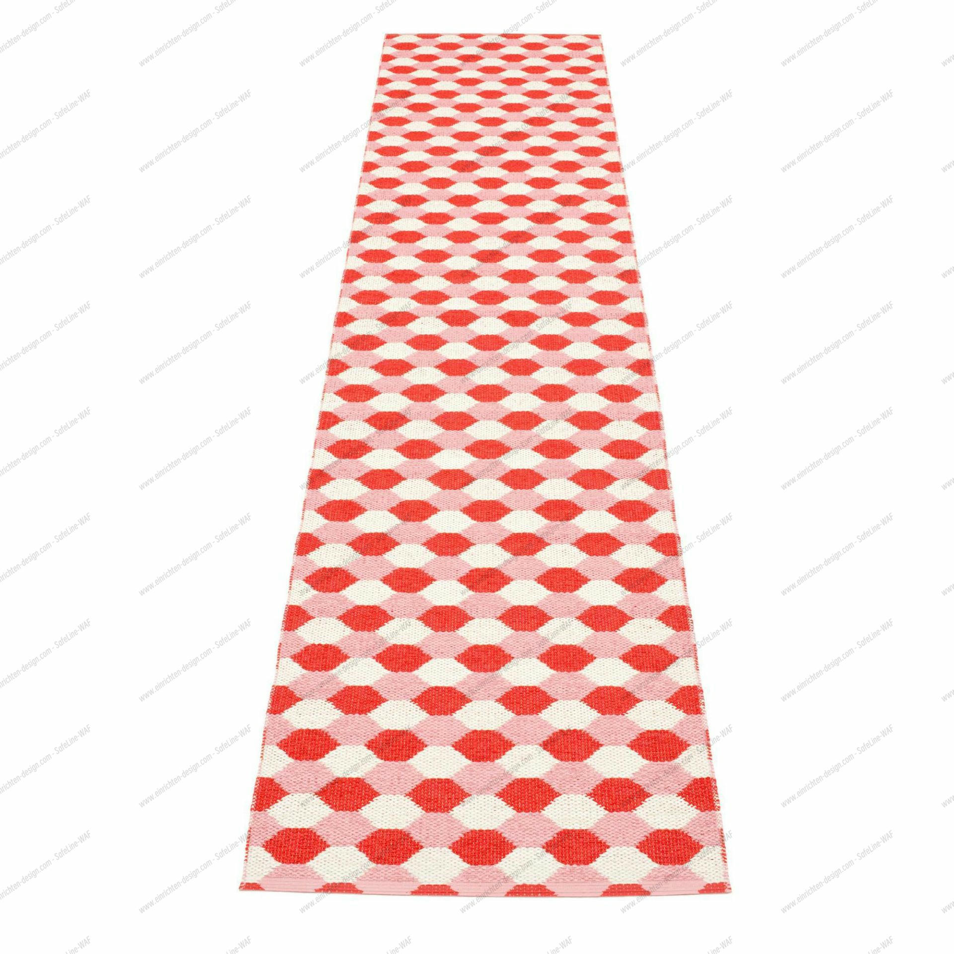 Dana plastic carpet 70x400 coral red pappelina