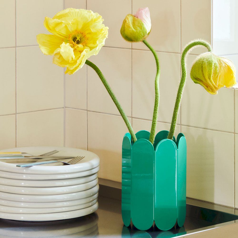 Arcs Vase S Green Hay