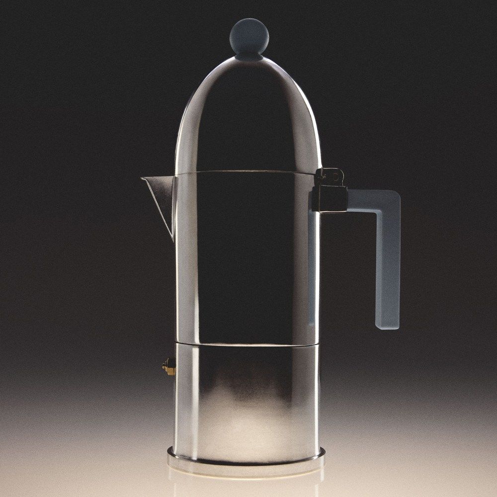 La Cupola 9095/6AZFM Espresso Maker Light Blue Alessi