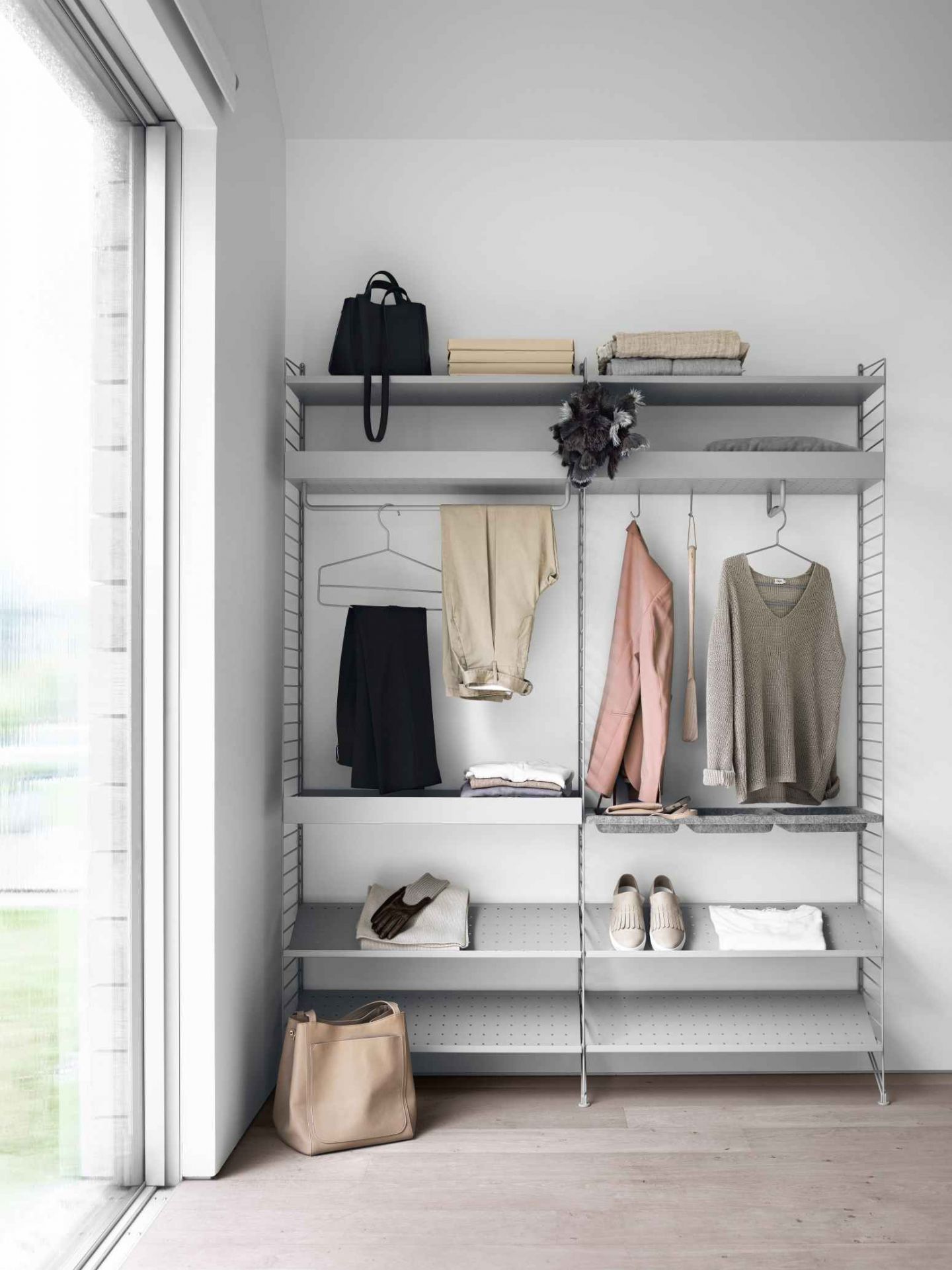 String Bedroom Floor Shelving System D String Furniture