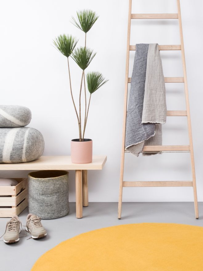 Mono Round Felt Rug Ø 160 cm myfelt Klara (mustard yellow)