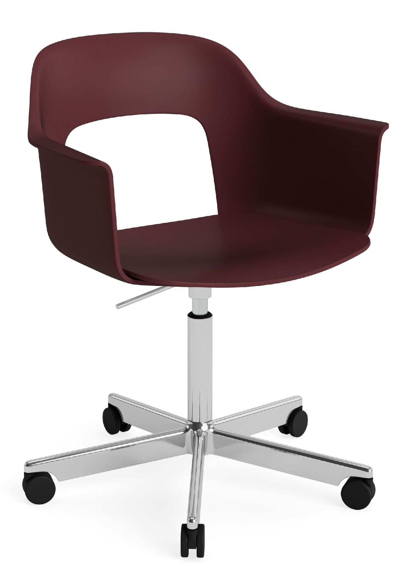 Layout Armchair 241 Armchair 5-star base swivel mechanism with gas spring Hay 