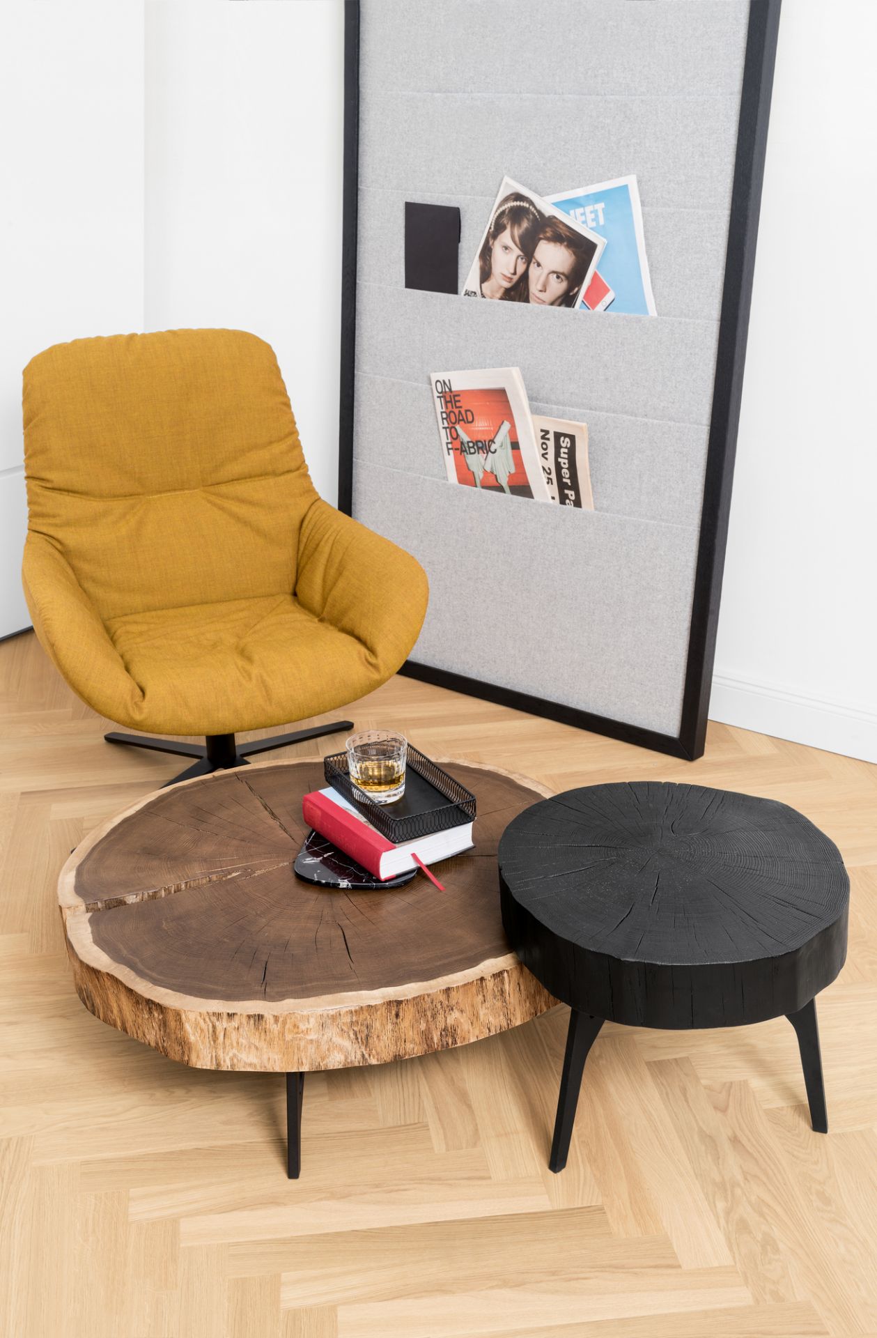 Stomp side table H28 charburned Janua