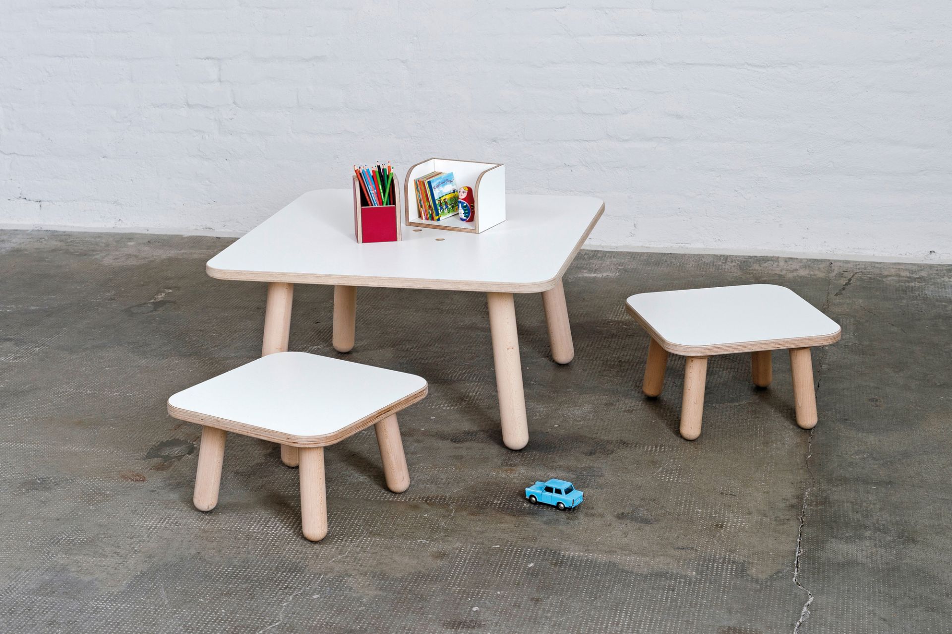 Growing Table stool white Pure Position
