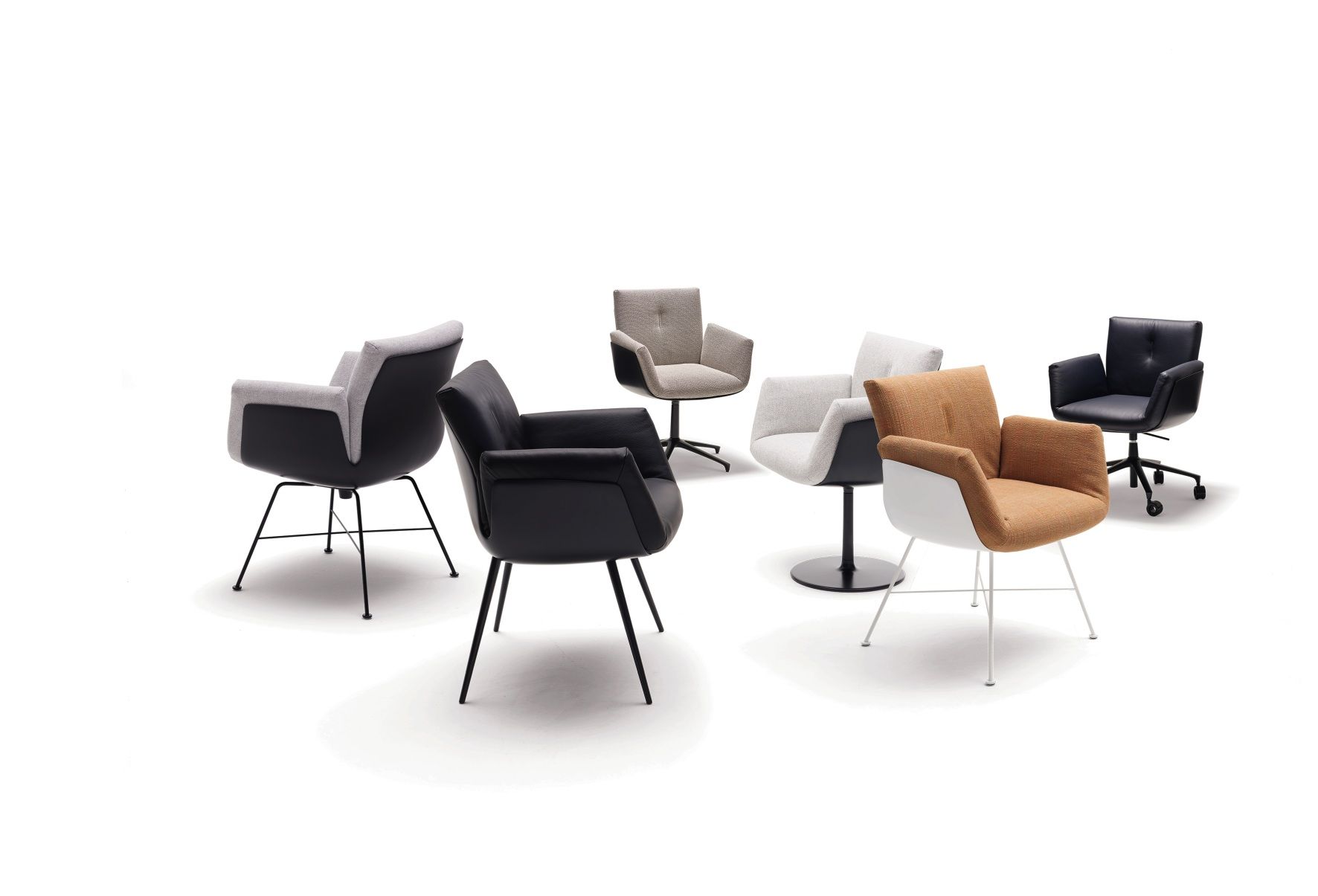 Alvo Armrest Swivel Chair with Wire Frame Cor 