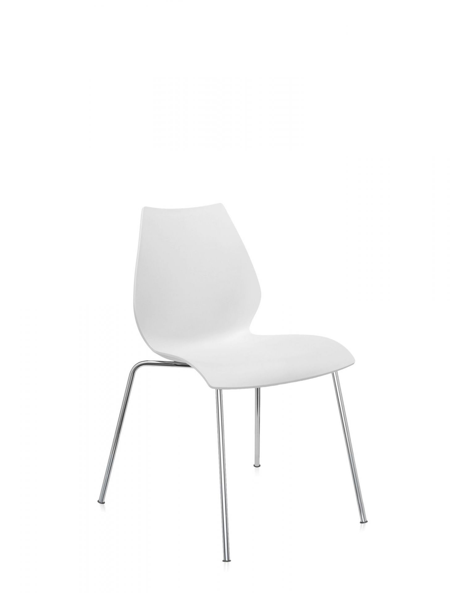 Maui Chair without Armrests Kartell zinc white