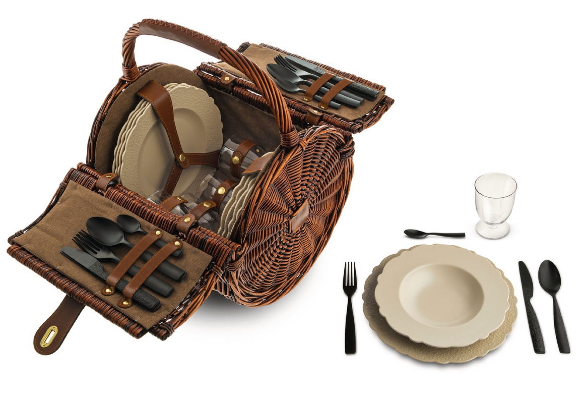MW75 Set Picnic basket with dishes Alessi SINGLE PIECES