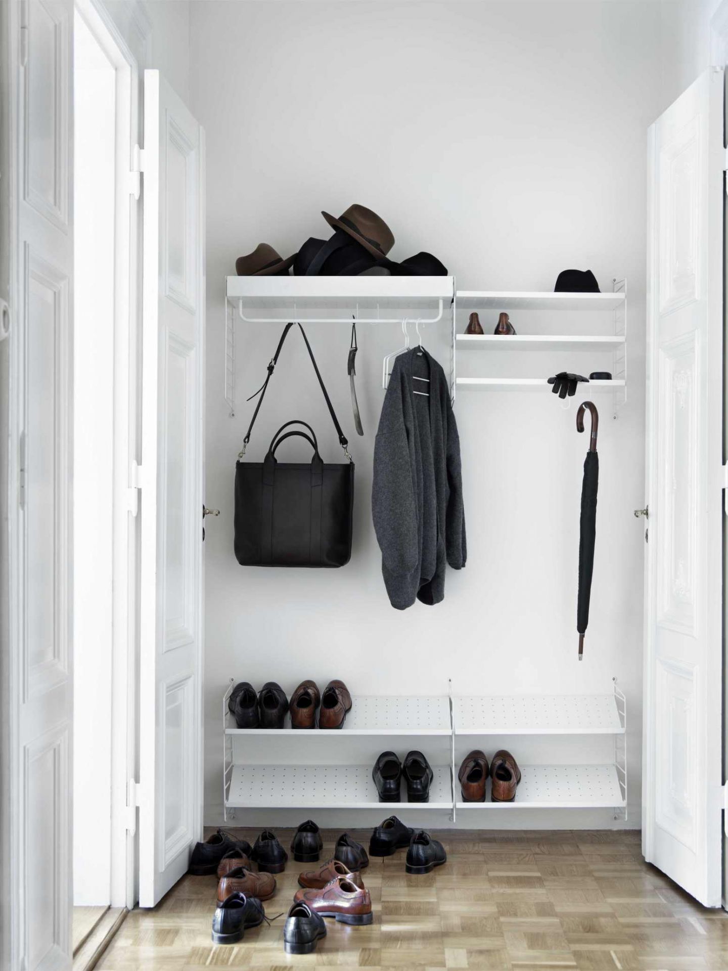 String Hallway Wall Shelving System F String Furniture