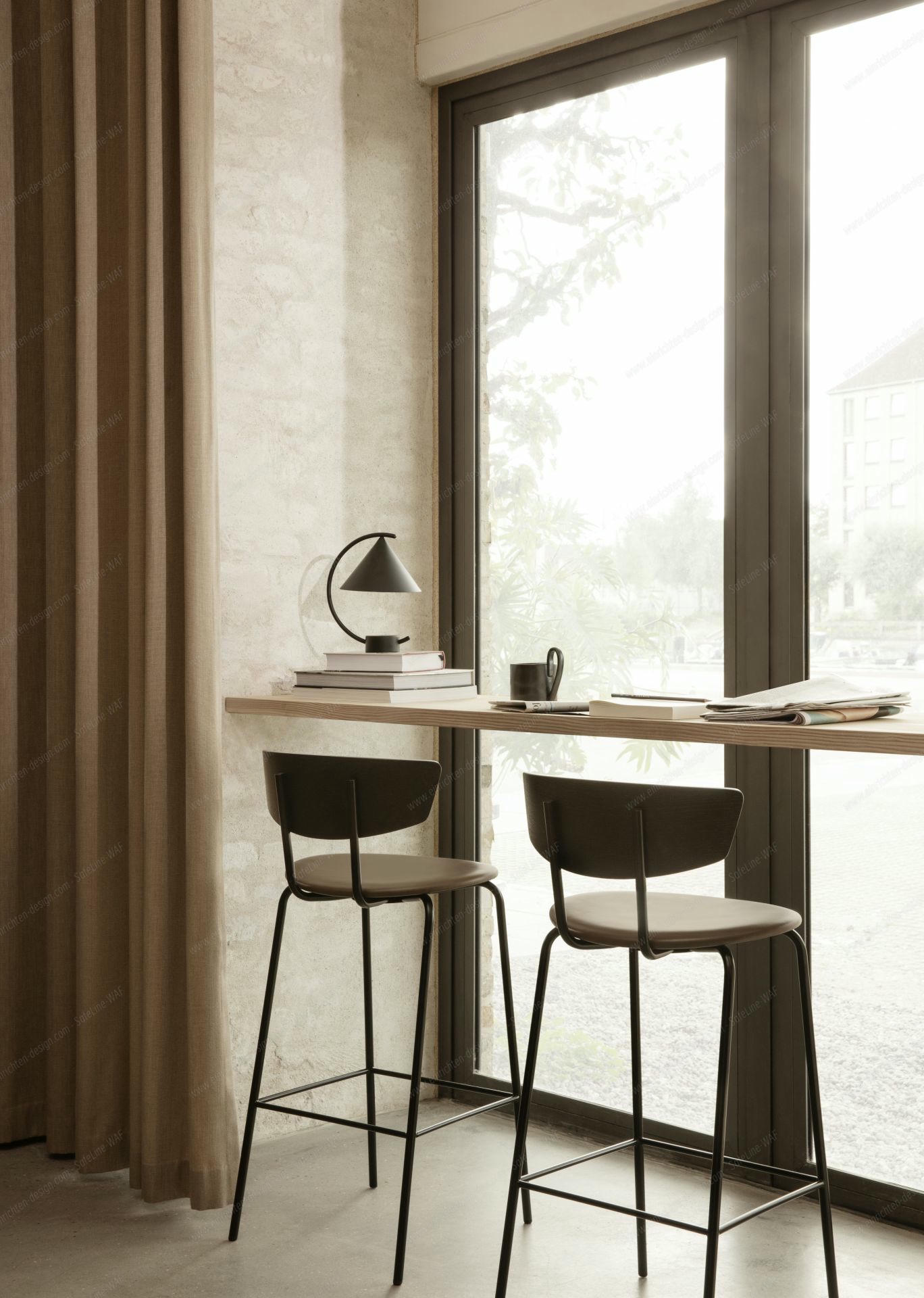 Herman Bar Chair Black Ferm Living