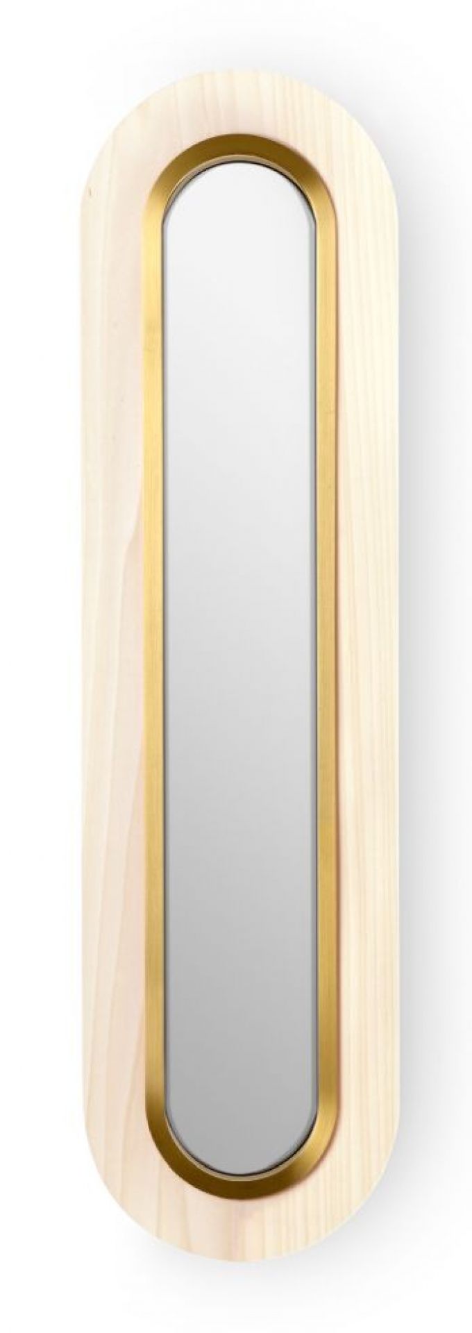 Lens LED Wall Lamp Superoval Metal Ring in Gold LZF Lamps