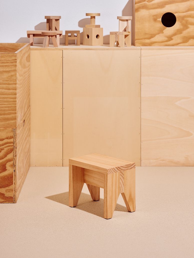 Manolito Stool Short Small Stool Hay