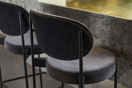 Series 430 Bar Stool Bar stool 75 cm BLACK / REMIX 123 Verpan SINGLE PIECES